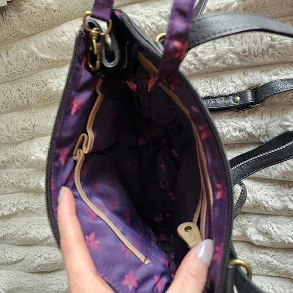 Anuschka Hand-Painted Leather Covertible Crossbody/Backpack - Picture 3 of 10